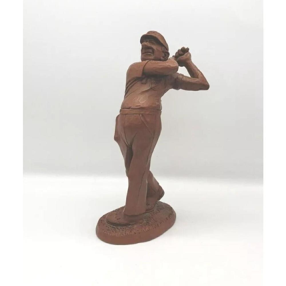 1993 Wetherbee Red Mill Mfg. Hand Carved 11” Golf Figure - Ping